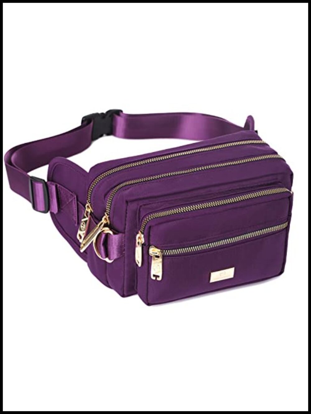 Waterproof Nylon Fanny Pack Waist Bag for Running Hiking Travel